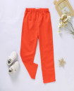 Soft 12M-5Y Linen Organic Cotton Long Pants Summer Spring Red color 